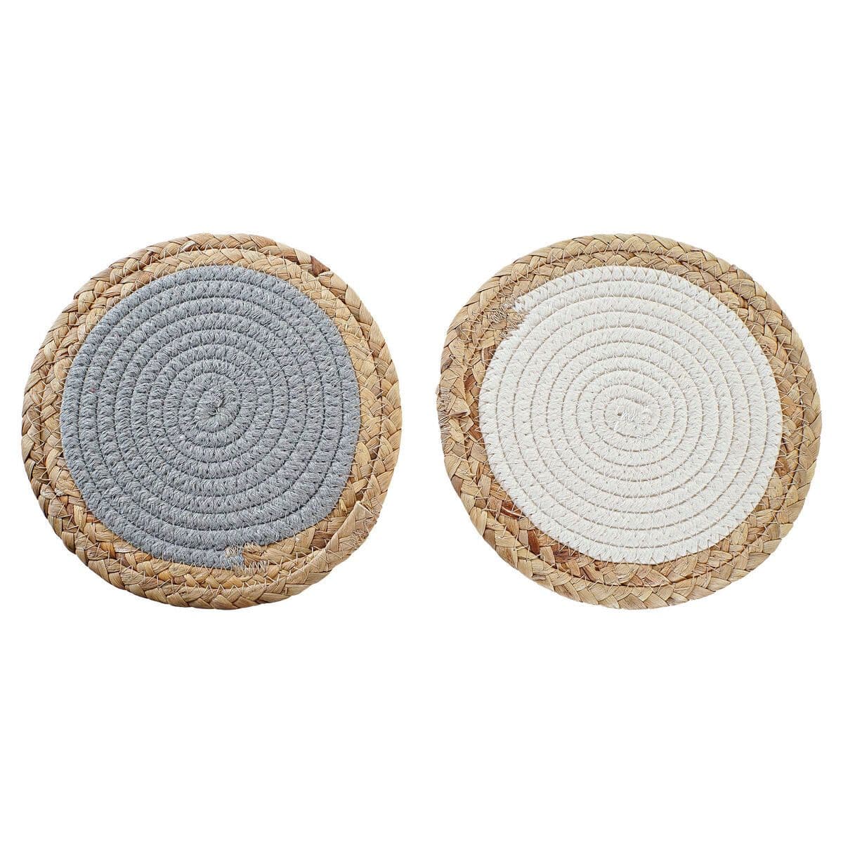 image-Table Mat DKD Home Decor Individual Cotton Fibre (20 x 20 x 1 cm) (2 Units)
