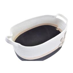 image-Basket set DKD Home Decor White Grey Cream 60 x 31 x 25 cm 3 Pieces