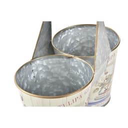 image-Planter DKD Home Decor Pink Metal Shabby Chic 24 x 12 x 23 cm