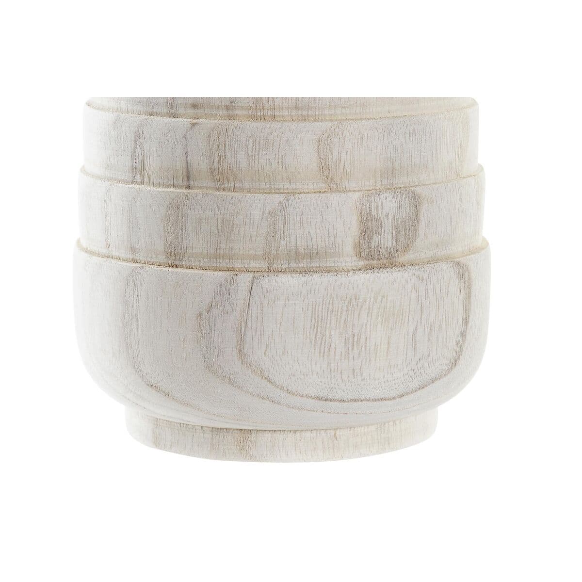 image-Planter DKD Home Decor Brown Natural Squared Boho 17 x 17 x 16 cm