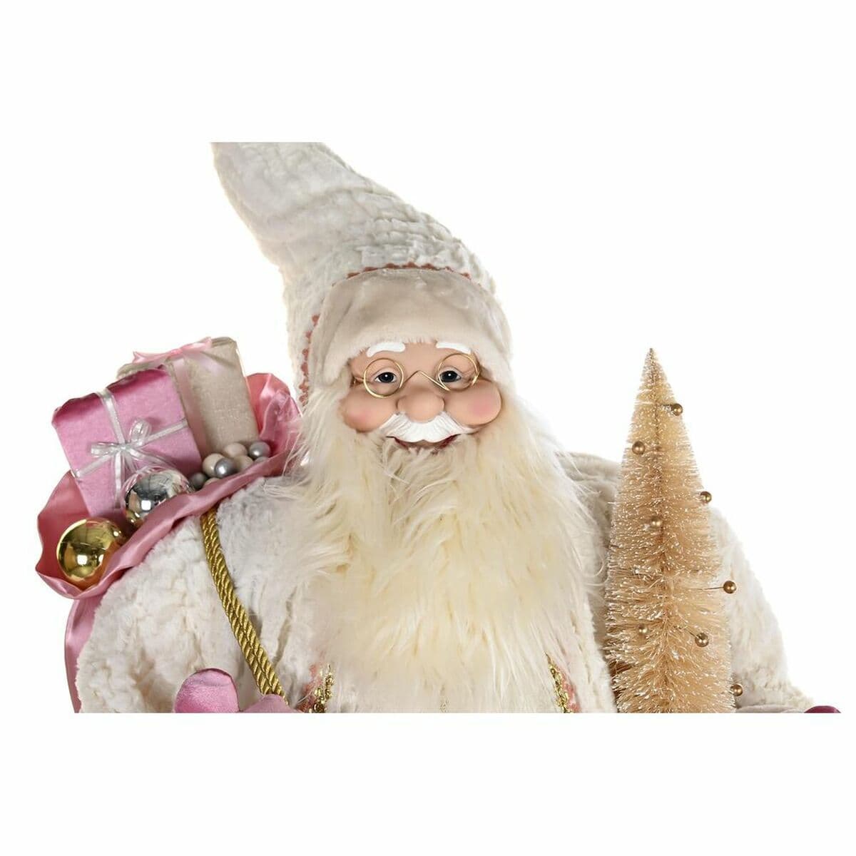 image-Christmas bauble DKD Home Decor Grey Pink PVC Wood 60 x 50 x 124 cm
