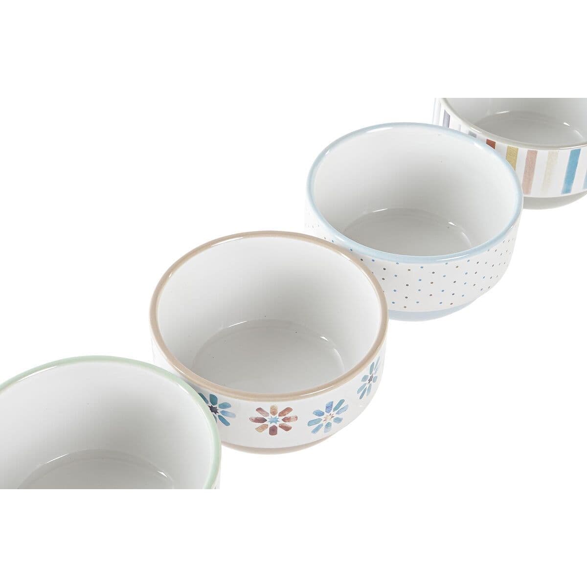 image-Set of bowls DKD Home Decor Stoneware 460 ml 12 x 12 x 6,5 cm (4 Units)