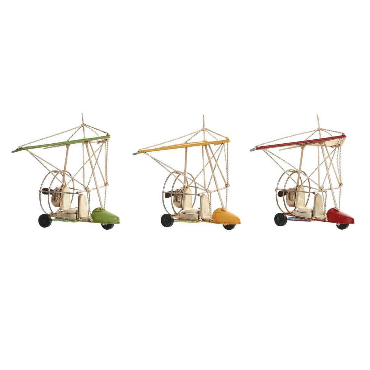 image-Decorative Figure DKD Home Decor Yellow Red Green Vintage 32 x 18,5 x 25 cm (3 Pieces)