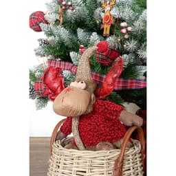 image-Christmas bauble DKD Home Decor Red Grey Reindeer 27 x 19 x 32 cm (2 Units)