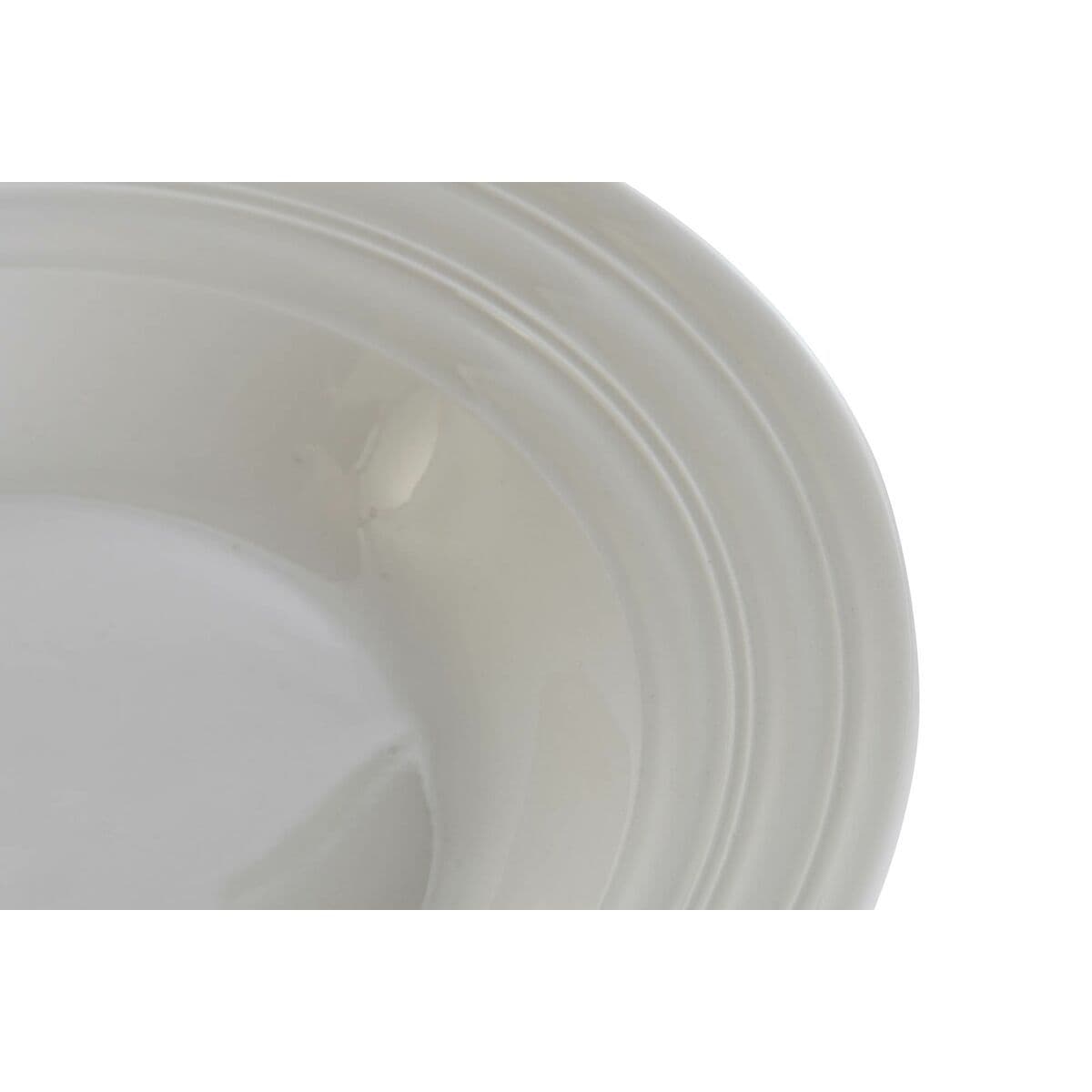 image-Deep Plate DKD Home Decor White Porcelain 20 x 20 x 3 cm