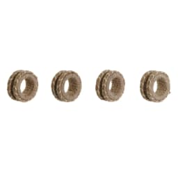 image-Napkin ring DKD Home Decor Natural Jute Mango wood 6 x 3 x 6 cm 4 Pieces