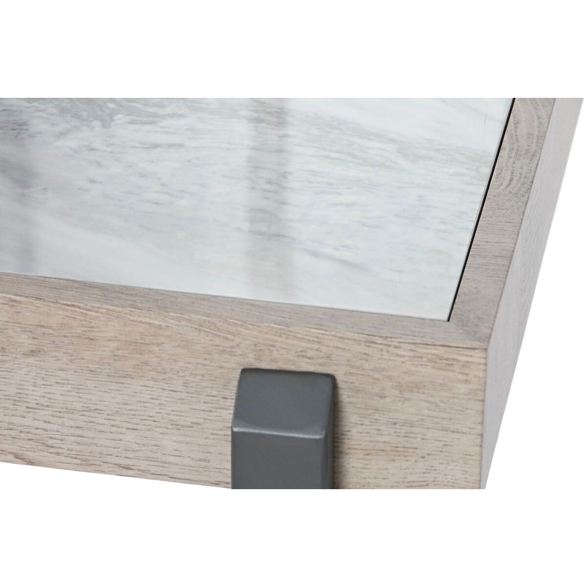 image-Side table Home ESPRIT White Grey Natural Metal 50 x 50 x 50 cm