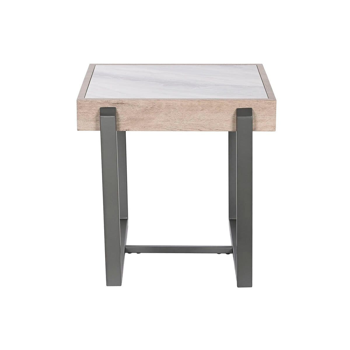 image-Side table Home ESPRIT White Grey Natural Metal 50 x 50 x 50 cm