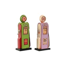 image-Decorative Figure Home ESPRIT Magenta Pistachio Vintage gasolinera 7 x 4 x 17 cm (2 Units)