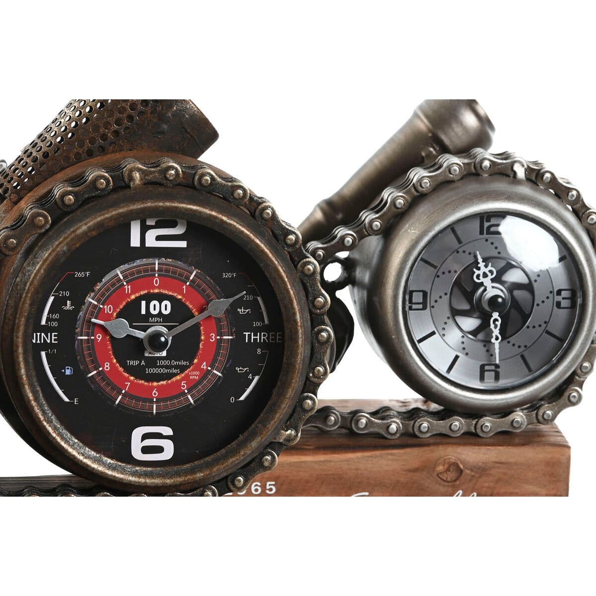 image-Table clock Home ESPRIT Multicolour Metal Vintage