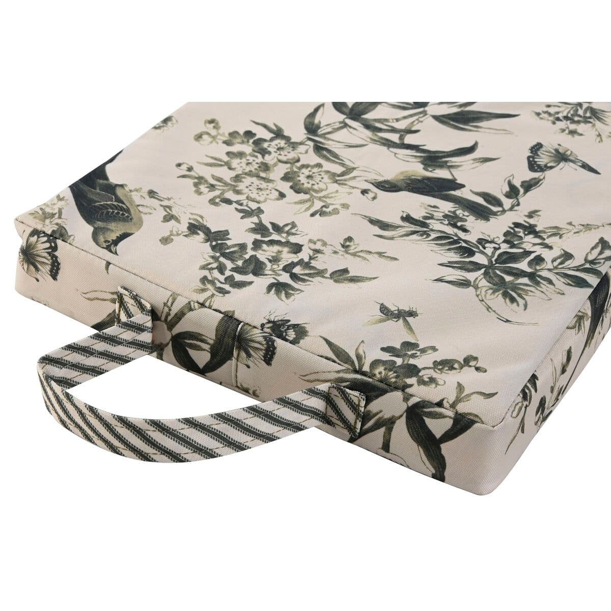 image-Floor cushion Home ESPRIT Green Beige Cotton Polyester 40 x 25 x 4 cm