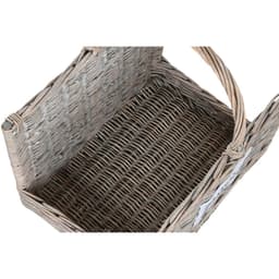 image-Log Stand Home ESPRIT Natural wicker 47 x 35 x 54 cm