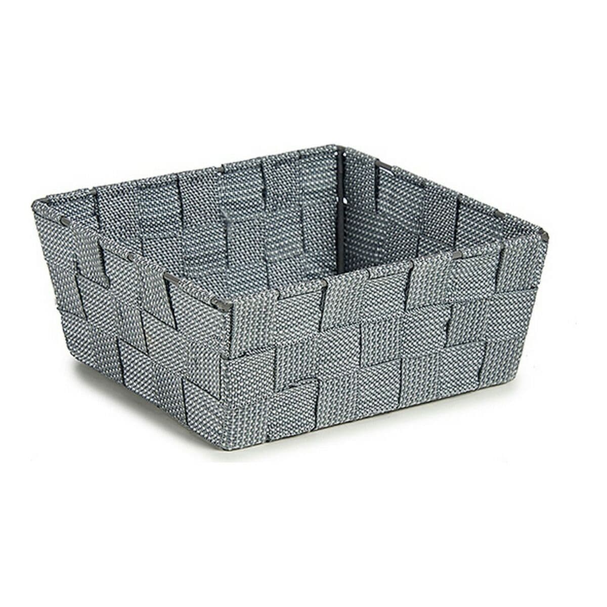 image-Basket Kipit Grey Polyester Cloth Braiding 18 x 8 x 21 cm 21 x 8 x 18 cm