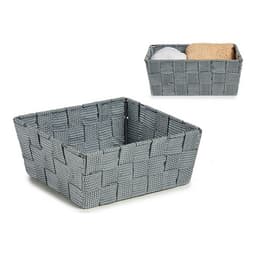 image-Basket Kipit Grey Polyester Cloth Braiding 18 x 8 x 21 cm 21 x 8 x 18 cm