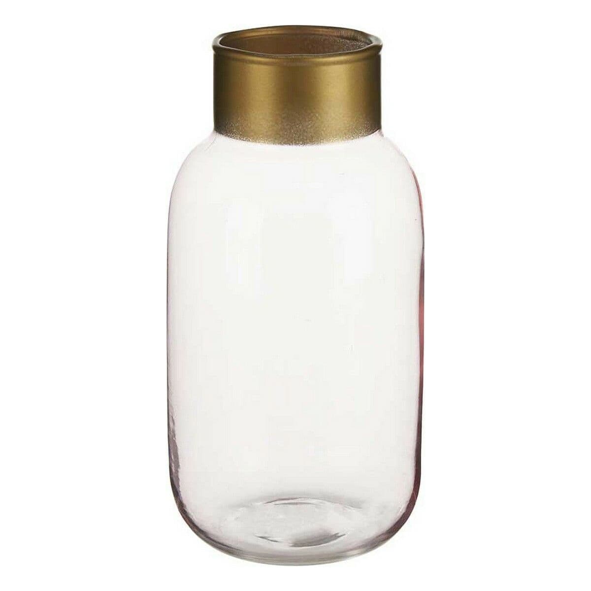 image-Vase Gift Decor Pink Golden Glass Smooth 11,5 x 24 x 11,5 cm
