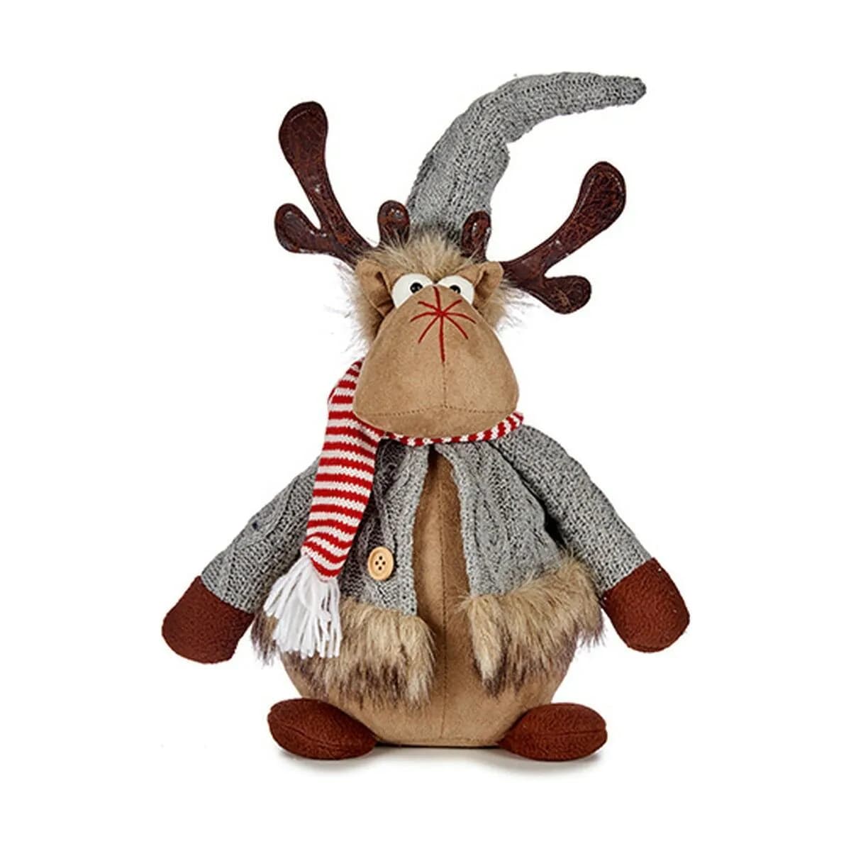 image-Christmas Reindeer Krist+ Brown Grey 15 x 43 x 19 cm