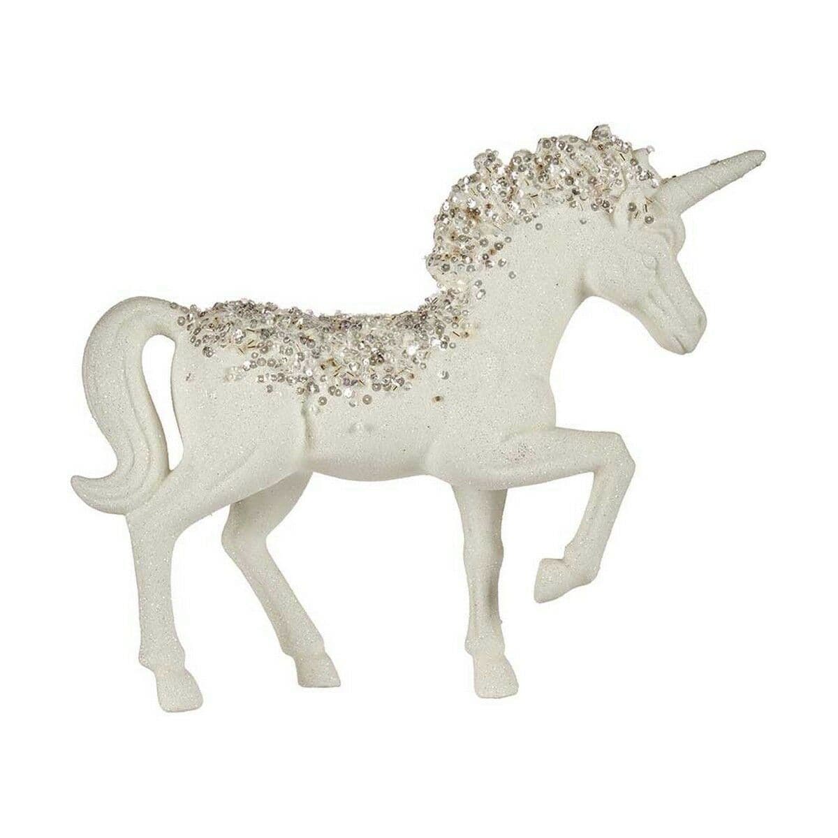 image-Decorative Figure Krist+ White Unicorn 9,5 x 31 x 40 cm