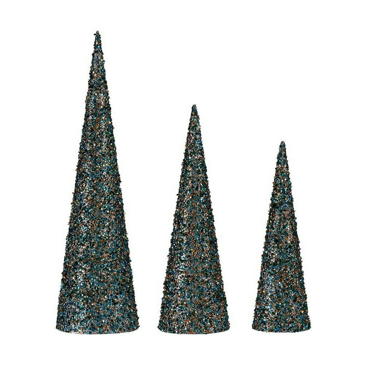 image-Christmas bauble Krist+ Blue Golden Sequins Christmas 16,5 x 60 x 16,5 cm Cones