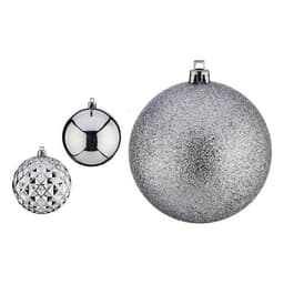 image-Christmas Baubles Krist+ Silver PVC Ø 8 cm 3 Units