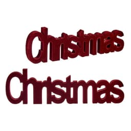image-Decorative Figure Christmas 11 x 2,5 x 36,5 cm Red Wood