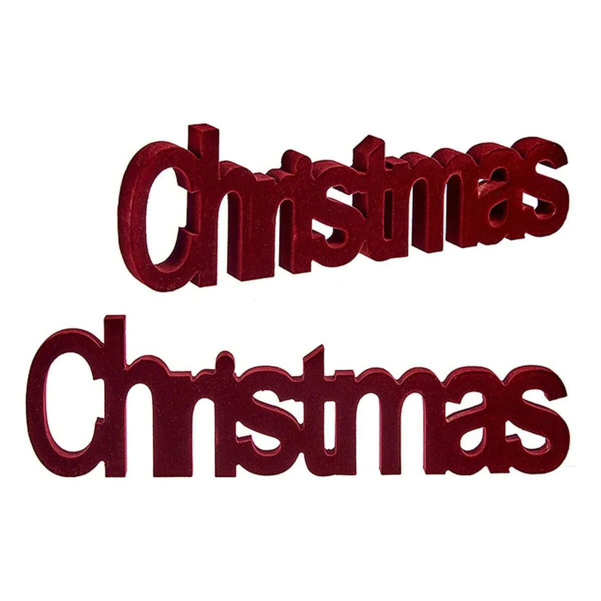 image-Decorative Figure Christmas 11 x 2,5 x 36,5 cm Red Wood