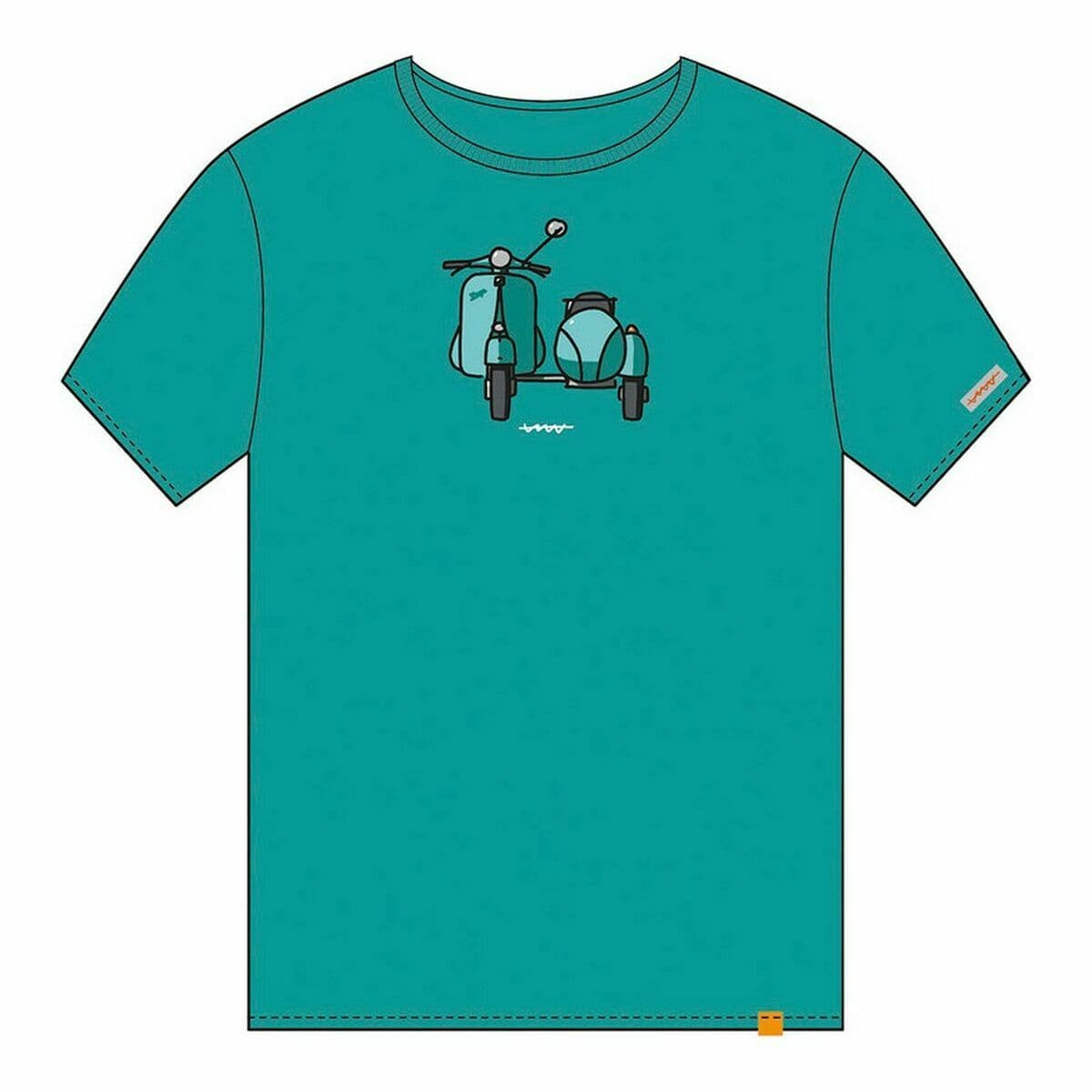 image-Short Sleeve T-Shirt Cállate la Boca Turquoise Sidecar