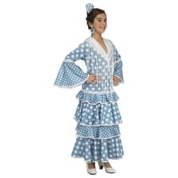 image-Costume for Children My Other Me Huelva Flamenco Dancer 7-9 Years Turquoise