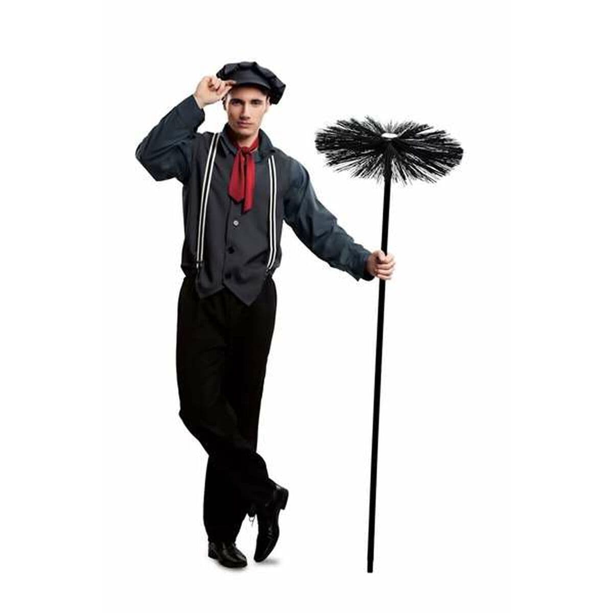 image-Costume for Adults My Other Me 6 Pieces Chimney brush Black