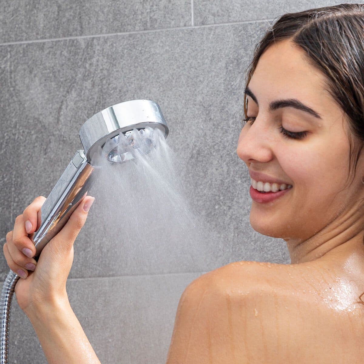 image-3-in-1 Double Shower Head with Dispenser Xawara InnovaGoods
