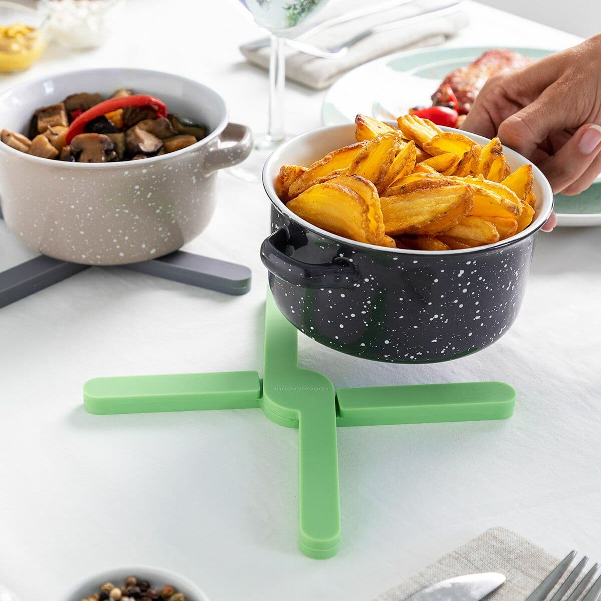 image-Individual Folding Silicone Trivet Folvet InnovaGoods 2 Units