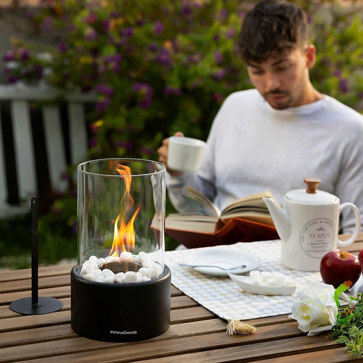 image-Decorative Bioethanol Tabletop Fireplace Heatfir InnovaGoods