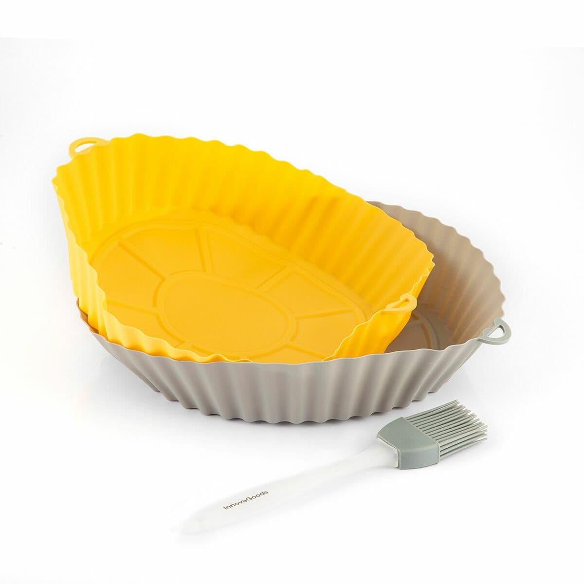 image-Silicone Baskets with Brush for Air Fryers Mollicon InnovaGoods 2 Units
