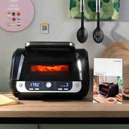 image-Air Fryer with Grill, Accessories and Recipe Book InnovaGoods Fryinn 12-in-1 6000 Black Steel 3400 W 6 L