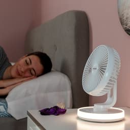 image-Rechargeable Desk Fan with LED FanLed InnovaGoods Ø6,6'' 4000 mAh