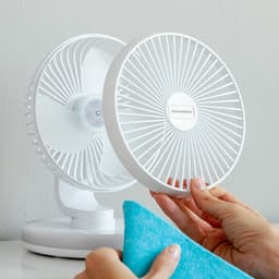 image-Rechargeable Desk Fan with LED FanLed InnovaGoods Ø6,6'' 4000 mAh