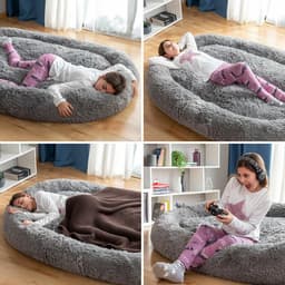 image-Human Dog Bed XXL InnovaGoods Grey