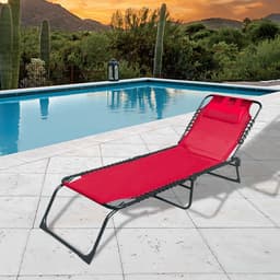 image-Sun-lounger Marbueno 10000 Red 190 x 27 x 58 cm