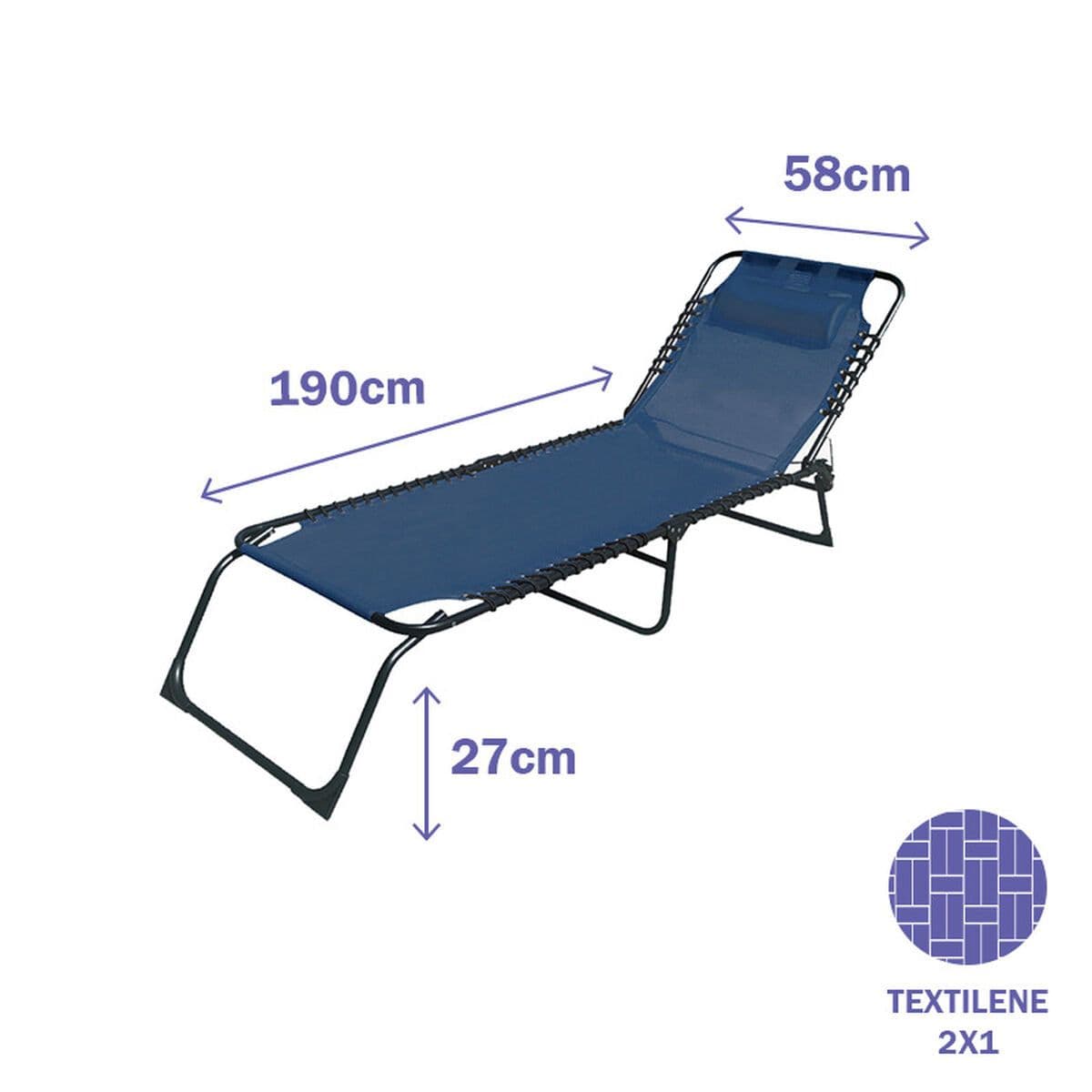 image-Sun-lounger Marbueno Blue 190 x 27 x 58 cm Casual
