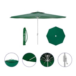 image-Sunshade Marbueno Green Polyester Steel Ø 270 cm
