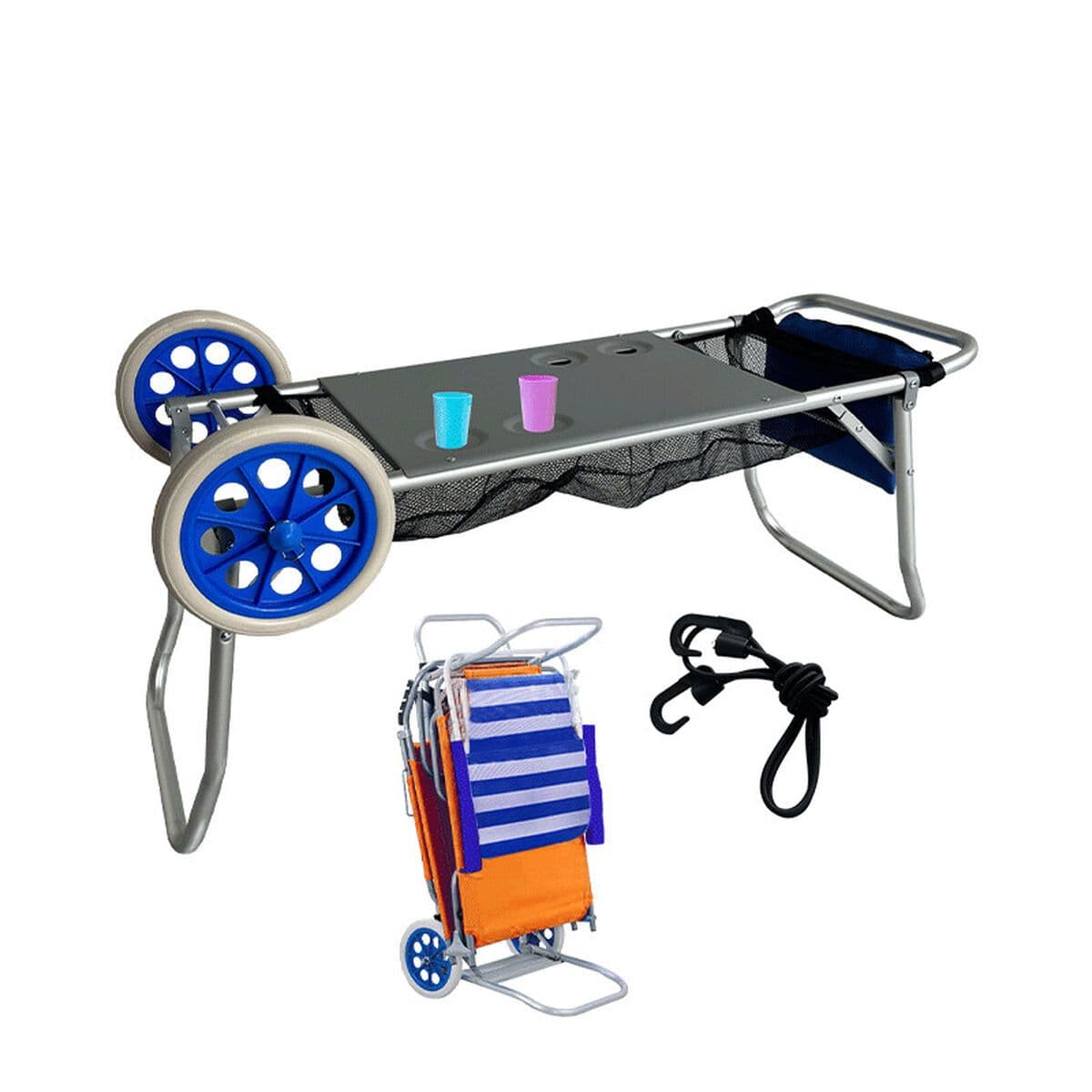 image-Multi-purpose Cart Marbueno Grey PVC Aluminium Red 108 x 51 x 51 cm