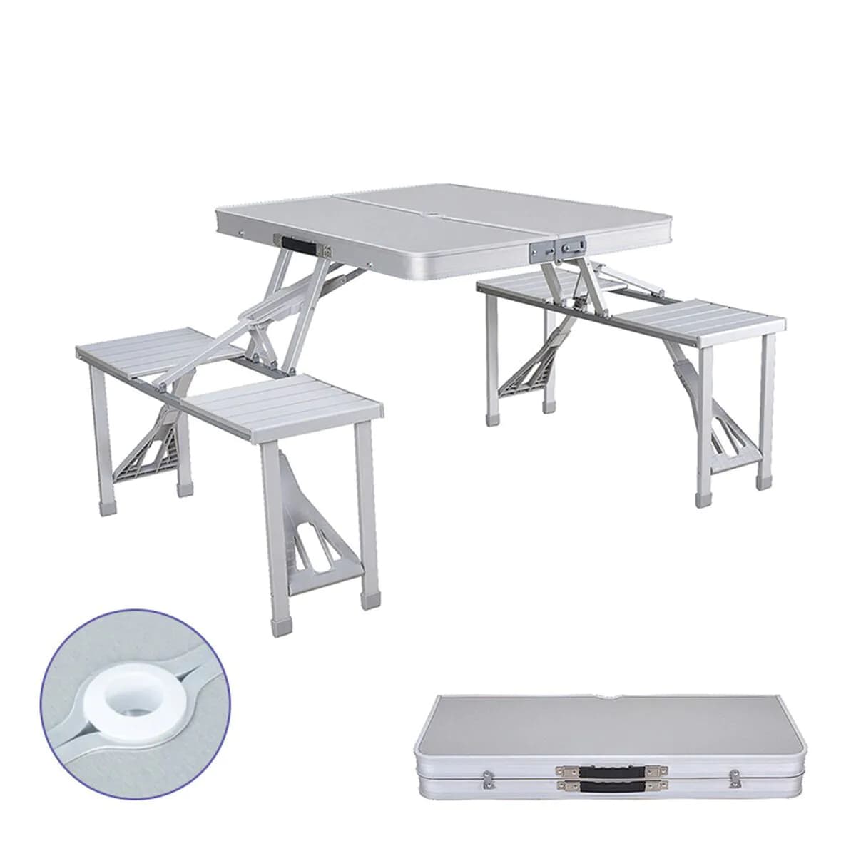 image-Picnic table Marbueno Grey 136 x 67 x 85 cm Aluminium