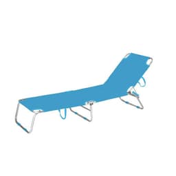 image-Marbueno Folding Lounger Aluminum Blue Beach Pool 187X58X24 cm 10460