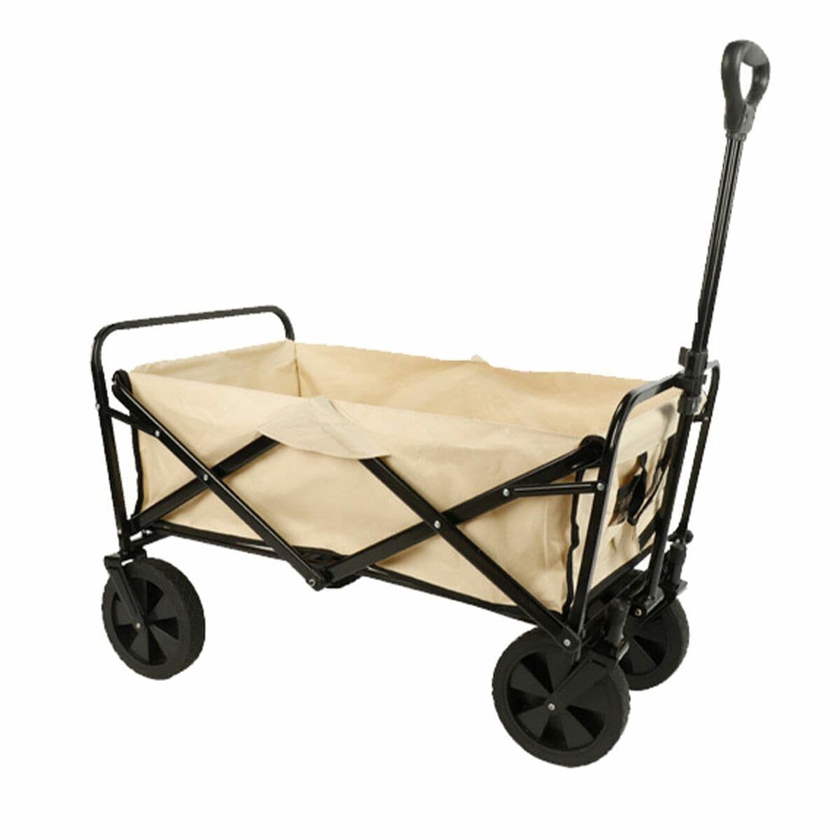 image-Marbueno Folding Multi-Purpose Trolley Steel 150 KG Beige Garden, Beach, Camping 86X50X59 cm