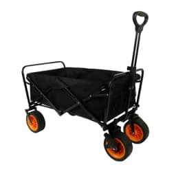 image-Marbueno Folding Multi-Purpose Trolley Steel 200 KG Black Garden, Beach, Camping 86X50X59 cm