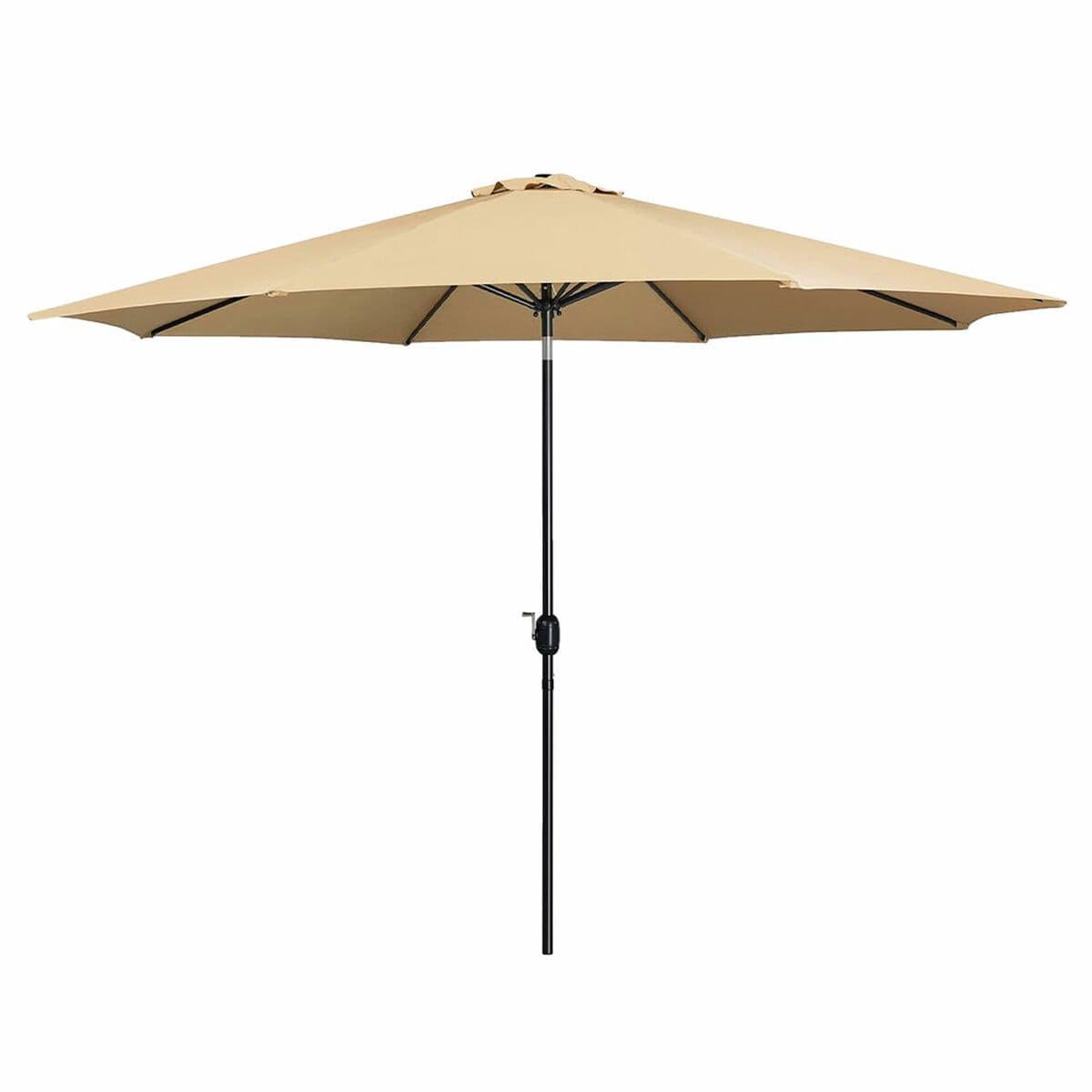 image-Marbueno Parasol Acero 8 Varillas D300 cm Poliéster Marrón Jardín, Piscina, Terraza