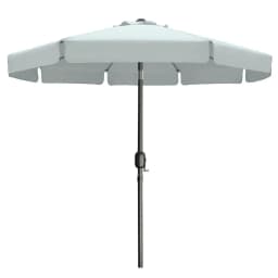image-Marbueno Umbrella Steel 8 Ribs D300 cm Polyester White Garden, Pool, Terrace 10489