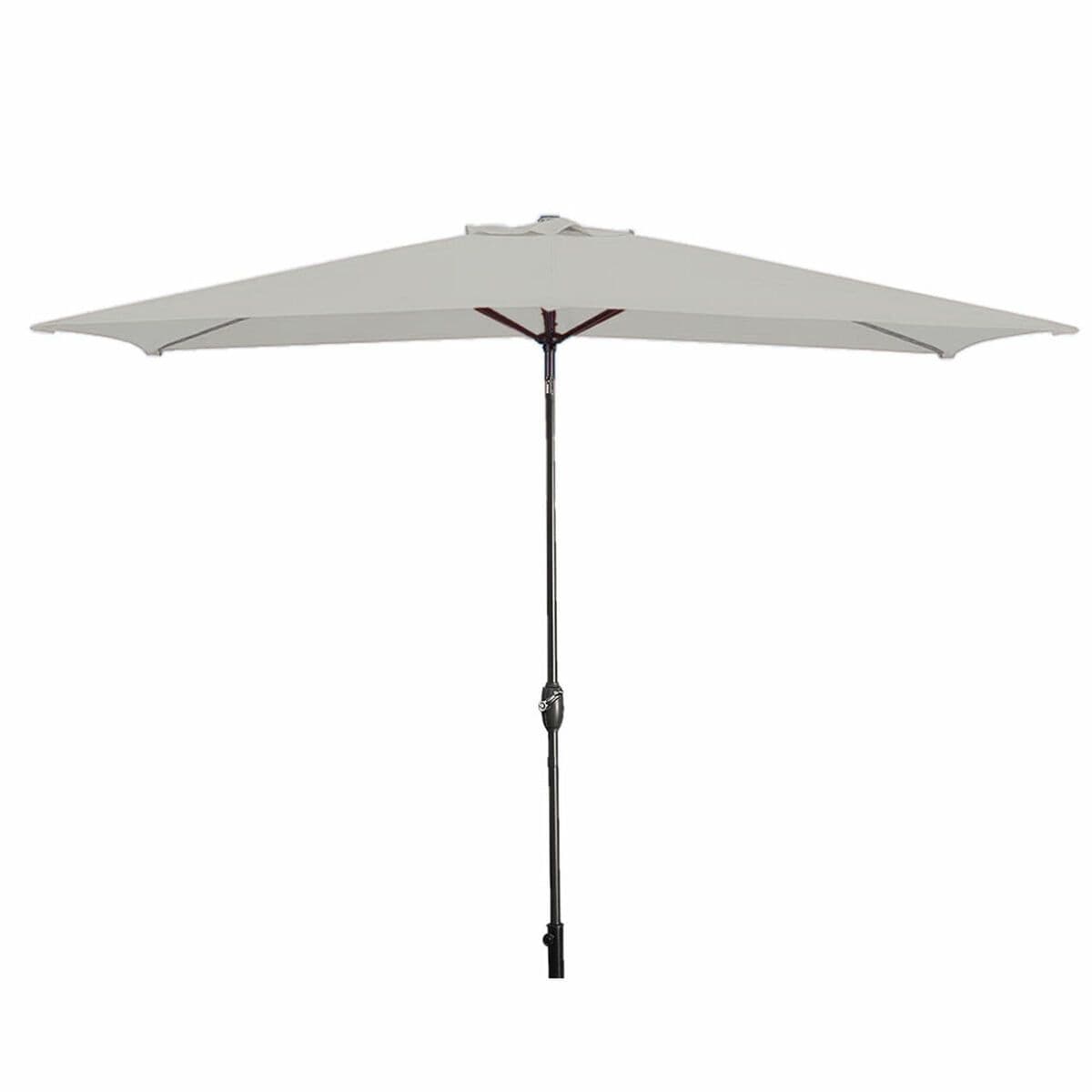image-Marbueno Parasol Acero 8 Varillas 200x300 cm Poliéster Blanco Jardín Terraza 10494