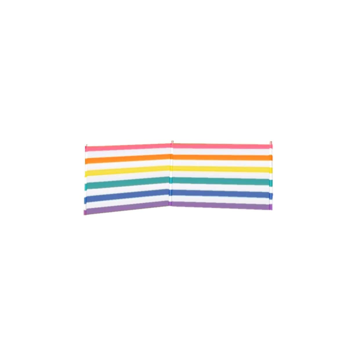 image-Windbreak 3 Poles Steel Polyester Color Stripes 240X80 cm Beach, Pool, Garden, Camping 10495