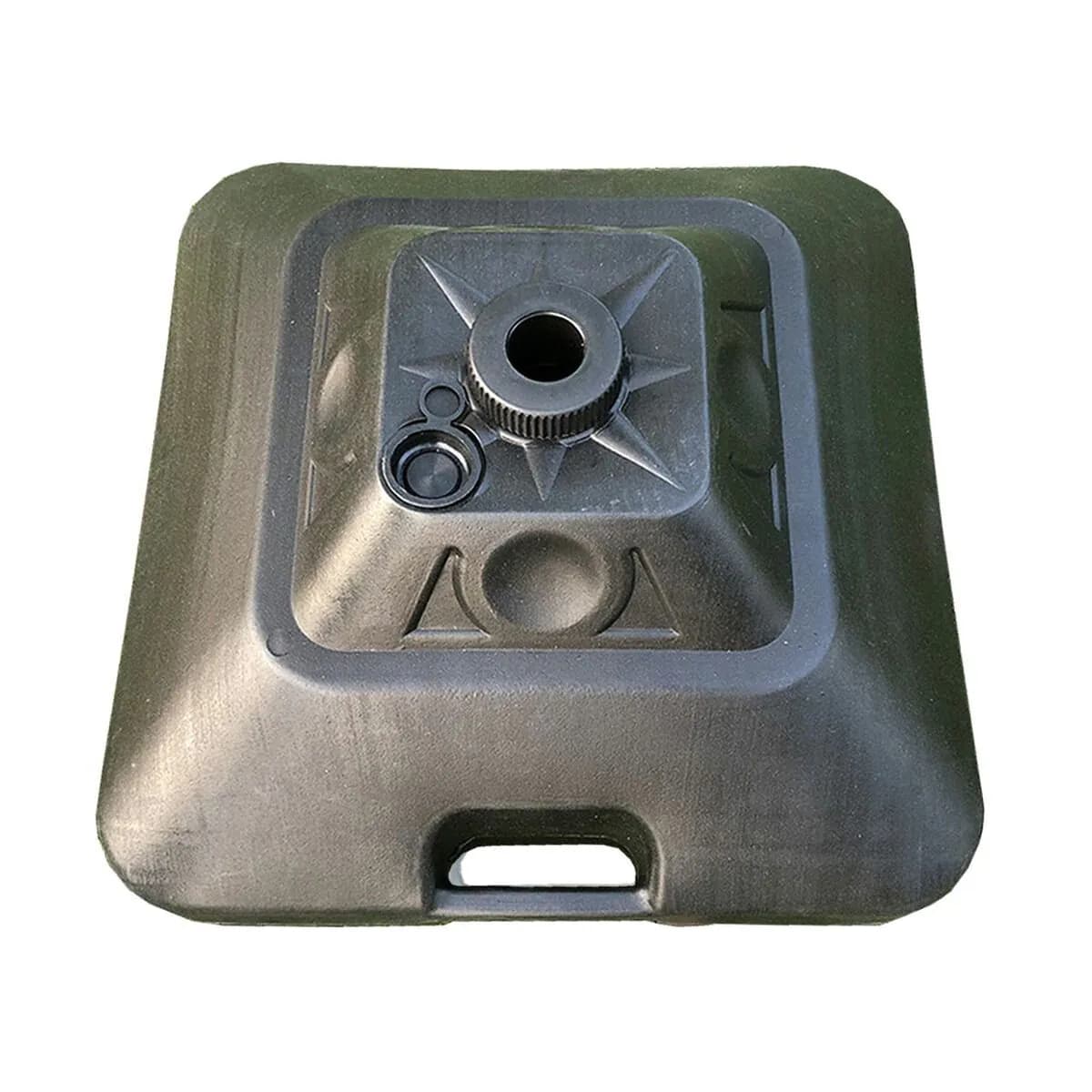 image-Marbueno Square Umbrella Base Plastic 45x45x27 cm 30L Black Garden Pool Terrace