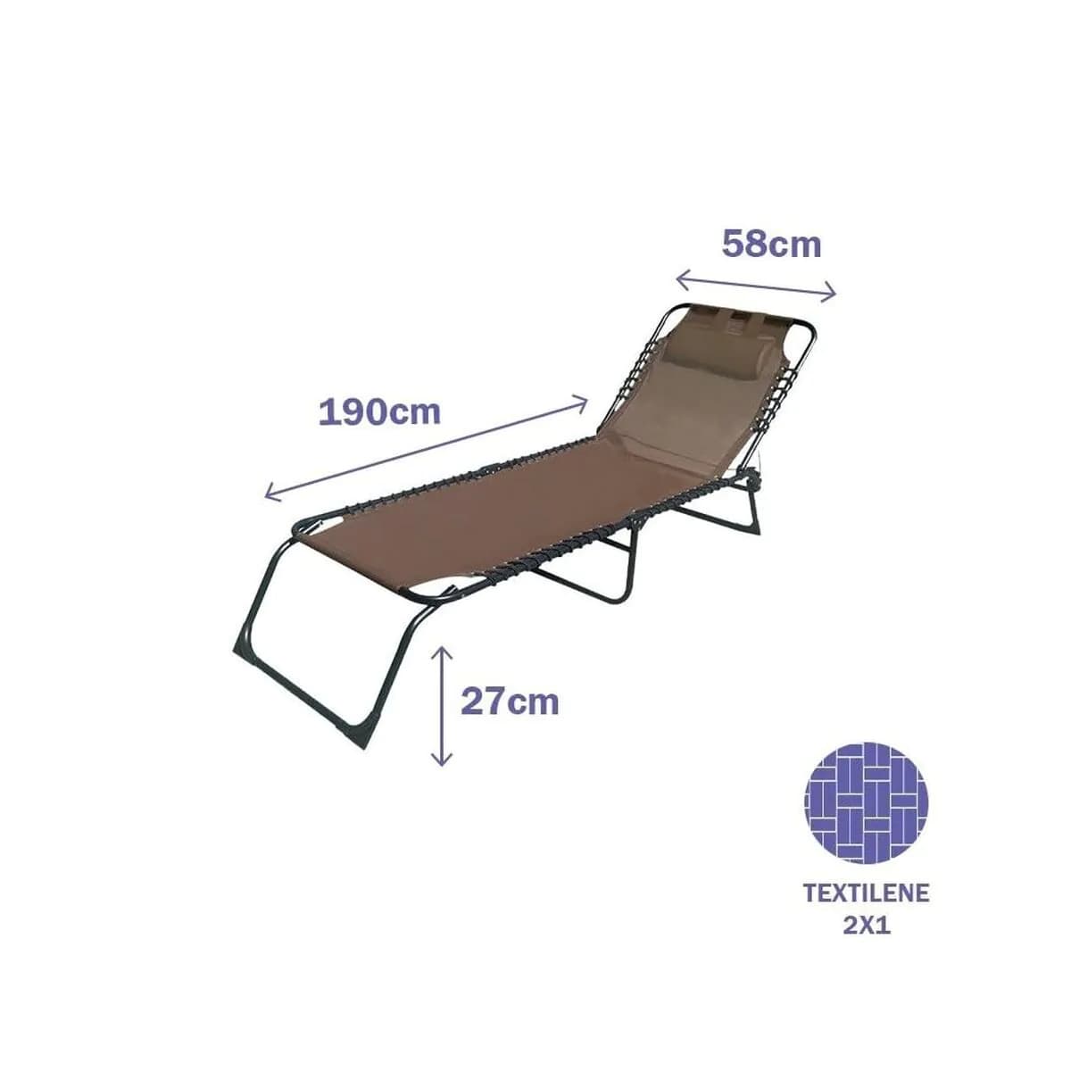 image-Sun-lounger Marbueno Green 190 x 27 x 58 cm